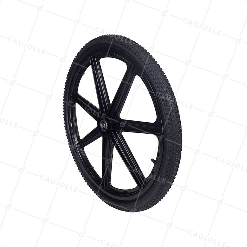 RUEDA DE REMOLQUE DE JARDÍN INFLADA REFORZADA DIÁMETRO 610 MM CARGA 50 KG EJE DE 16 MM - S5100P 24 PULGADAS INFLADA