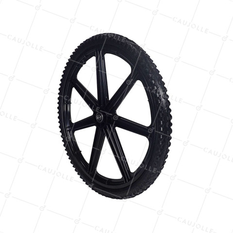 Rueda DE Remolque DE JARDÍN INFLADA REFORZADA DIÁMETRO 605 MM CARGA 50 KG EJE DE 16 MM - S5000P 24 PULGADAS INCORTABLE • Caujolle