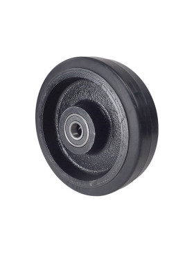 RUEDA DE HIERRO FUNDIDO CON BANDAJE FLEXIBLE, DIÁMETRO DE 250 MM, CARGA DE 600 KG, EJE DE 30 MM - S2750F250