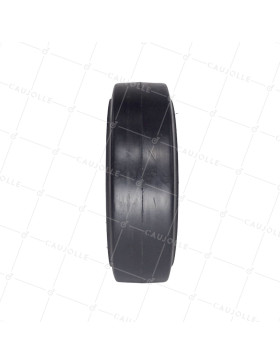 RUEDA DE HIERRO FUNDIDO CON BANDAJE FLEXIBLE, DIÁMETRO DE 250 MM, CARGA DE 600 KG, EJE DE 30 MM - S2750F250