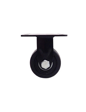 Rotante FIJA EXTRA BAJA EN NYLON FIBRADO FUERTE CARGA DIÁMETRO 75 MM CARGA 600 KG - NEGRO SURB 75 FIJO