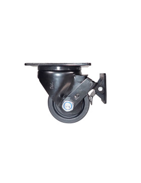 Rotante PIVOTANTE EXTRA BAJA EN NYLON FIBRA FUERTE CARGA DIÁMETRO 75 MM CARGA 600 KG - BLACK SURB 75PAF