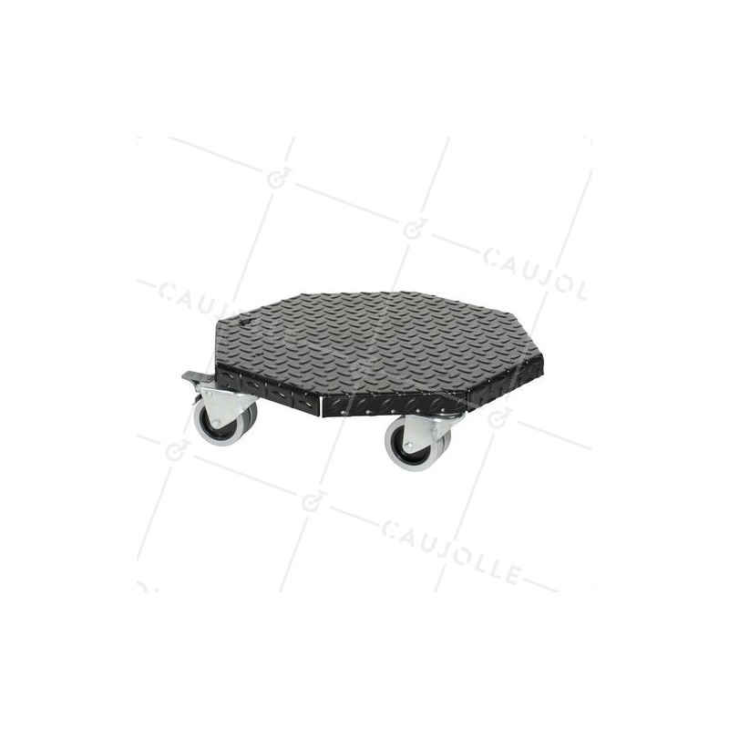 PLATAFORMA DE ACERO ULTRA ROBUSTA PARA MACETAS REDONDAS DE 45 CM DE DIÁMETRO CARGA 300 KG - BLACK OCTO 45
