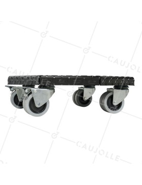 PLATAFORMA DE ACERO ULTRA ROBUSTA PARA MACETAS REDONDAS DE 45 CM DE DIÁMETRO CARGA 300 KG - BLACK OCTO 45
