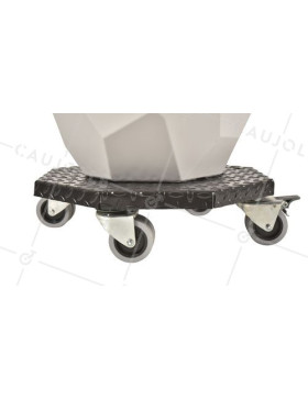 PLATAFORMA DE ACERO ULTRA ROBUSTA PARA MACETAS REDONDAS DE 45 CM DE DIÁMETRO CARGA 300 KG - BLACK OCTO 45