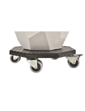 PLATAFORMA DE ACERO ULTRA ROBUSTA PARA MACETAS REDONDAS DE 45 CM DE DIÁMETRO CARGA 300 KG - BLACK OCTO 45