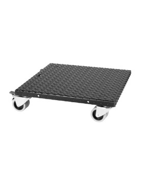 PLATAFORMA DE ACERO ULTRA ROBUSTA NEGRA A Rotantes CARGA 300 KG -BLACK SQUARE 50