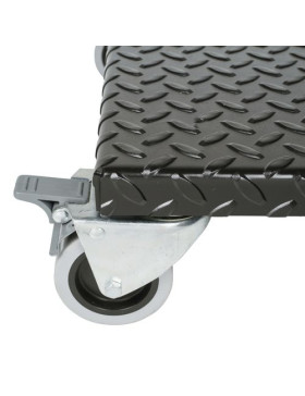 PLATAFORMA DE ACERO ULTRA ROBUSTA NEGRA A Rotantes CARGA 300 KG -BLACK SQUARE 50