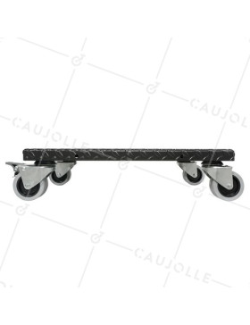 PLATAFORMA DE ACERO ULTRA ROBUSTA NEGRA A Rotantes CARGA 300 KG -BLACK SQUARE 50