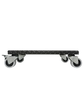 PLATAFORMA DE ACERO ULTRA ROBUSTA NEGRA A Rotantes CARGA 300 KG -BLACK SQUARE 50