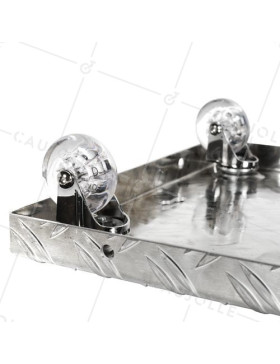 PLATAFORMA DE ALUMINIO PARA MACETAS DISEÑO 30 CM X 30 CM CARGA 90 KG - CRYSTAL SQUARE 30