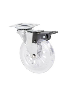 Rotante PIVOTANTE A FRENO TRANSPARENTE DISEÑO DIÁMETRO 100 MM CARGA 75 KG - S140TR 100 PAF