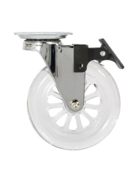 Rotante PIVOTANTE A FRENO TRANSPARENTE DISEÑO DIÁMETRO 100 MM CARGA 75 KG - S140TR 100 PAF