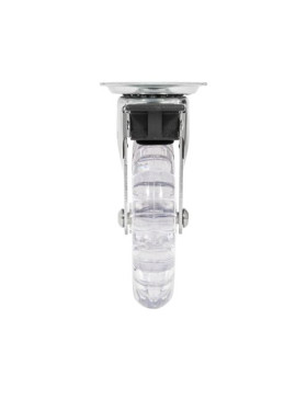 Rotante PIVOTANTE A FRENO TRANSPARENTE DISEÑO DIÁMETRO 100 MM CARGA 75 KG - S140TR 100 PAF