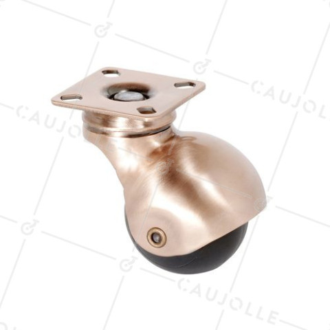Rotante DE MUEBLES ESFÉRICA GIRATORIA A Placa COBREADA DIÁMETRO 50 MM CARGA 30 KG - COPPERBALL 50P • Caujolle