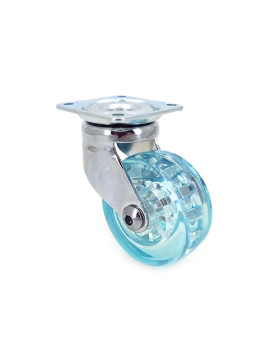 RUEDA DE DISEÑO TRANSPARENTE AZUL CON UN DIÁMETRO DE 50 MM CARGA 35 KG - CRYSTALB50P