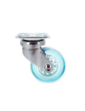 RUEDA DE DISEÑO TRANSPARENTE AZUL CON UN DIÁMETRO DE 50 MM CARGA 35 KG - CRYSTALB50P
