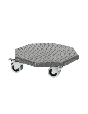 PLATAFORMA DE ACERO PINTURA GRIS ULTRA RESISTENTE PARA MACETAS REDONDAS DE 45 CM DE DIÁMETRO CARGA 300 KG - STRONG OCTO 45