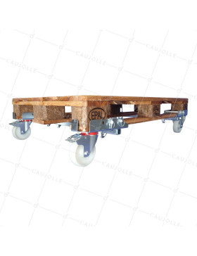 KIT DE Rotantes PIVOTANTES PARA PALETA EURO INSTALACIÓN 60 SEGUNDOS CARGA 1000 KG • Caujolle