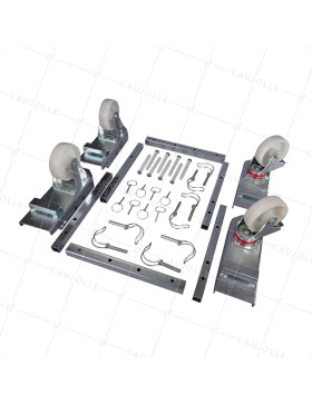 KIT DE Rotantes PIVOTANTES PARA PALETA EURO INSTALACIÓN 60 SEGUNDOS CARGA 1000 KG