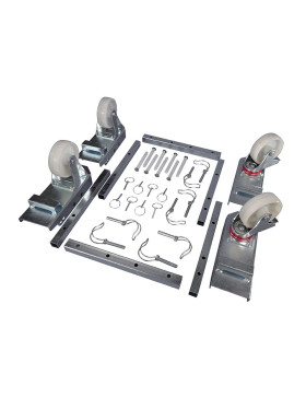 KIT DE Rotantes PIVOTANTES PARA PALETA EURO INSTALACIÓN 60 SEGUNDOS CARGA 1000 KG