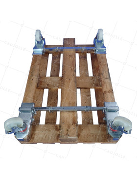 KIT DE Rotantes PIVOTANTES PARA PALETA EURO INSTALACIÓN 60 SEGUNDOS CARGA 1000 KG