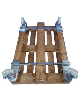 KIT DE Rotantes PIVOTANTES PARA PALETA EURO INSTALACIÓN 60 SEGUNDOS CARGA 1000 KG