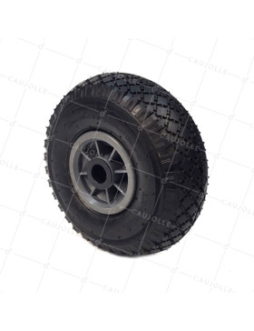 Rueda DE Carretilla de mano INFLADA DIÁMETRO 260 MM CARGA 150KG EJE LISO 25 MM - S2700P 260 L25/74 (NEUMÁTICO 3.00-4) • Caujolle