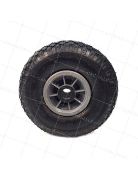 RUEDA DE CARRETILLA DE MANO INFLADA DIÁMETRO 260 MM CARGA 150KG EJE LISO 25 MM - S2700P 260 L25/74 (NEUMÁTICO 3.00-4)
