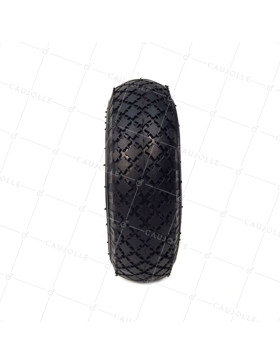 RUEDA DE CARRETILLA DE MANO INFLADA DIÁMETRO 260 MM CARGA 150KG EJE LISO 25 MM - S2700P 260 L25/74 (NEUMÁTICO 3.00-4)