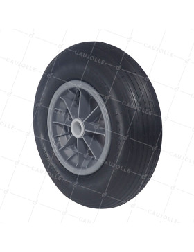 Rueda de carretilla GONFLABLE DIÁMETRO 360 MM CARGA 150 KG PARA EJE DE 32 MM - S1006P 3.50/8 L32 POM • Caujolle