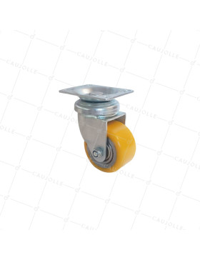 Rotante PIVOTANTE EN POLIURETANO LLANTA ALUMINIO DIÁMETRO 50 MM CARGA 180KG - S74AR 50 • Caujolle