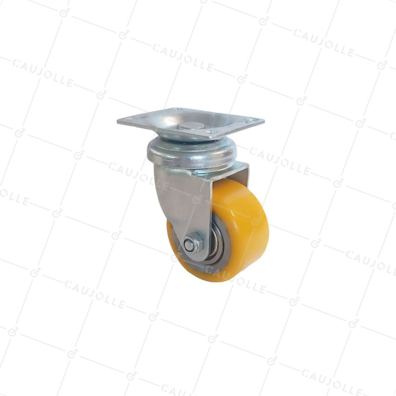 Rotante PIVOTANTE EN POLIURETANO LLANTA ALUMINIO DIÁMETRO 50 MM CARGA 180KG - S74AR 50