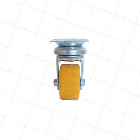 Roulettes Pivotantes Abrollwerk 125 Mm – Jante Alu, Polyuréthane, Charge Max 500 Kg, Double Roulement à Billes, Lot De 4