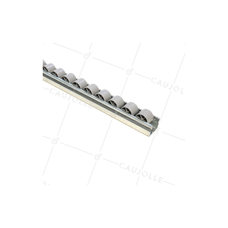RAIL DE ACERO DE 1.5M CON Ruedas DE 28 MM DE DIÁMETRO CARGA 44 KG - RODILLO CONVEYOR 1.5M ANTI-UV