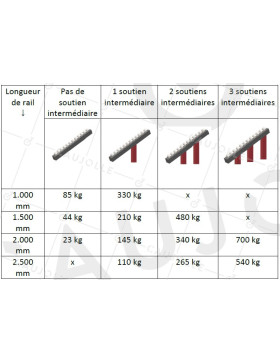 RAIL DE ACERO DE 1.5M CON Ruedas DE 28 MM DE DIÁMETRO CARGA 44 KG - RODILLO CONVEYOR 1.5M ANTI-UV