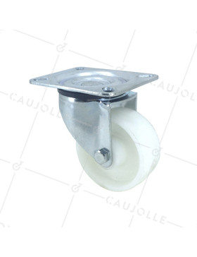 Rotante DE MANUTENCIÓN NYLON A Placa DIÁMETRO 80MM CARGA 100KG - S2N 80 • Caujolle
