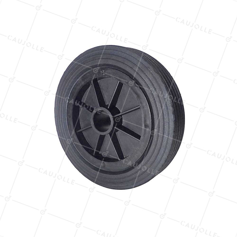 Rueda DE MANUTENTION CAUCHO DIÁMETRO 250 MM CARGA 200KG EJE LISO 37 MM - S2000PS250A37