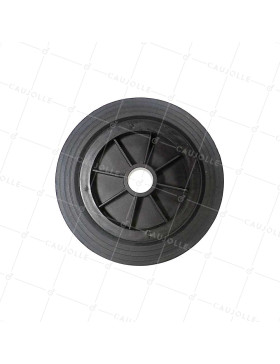 Rueda DE MANUTENTION CAUCHO DIÁMETRO 250 MM CARGA 200KG EJE LISO 37 MM - S2000PS250A37