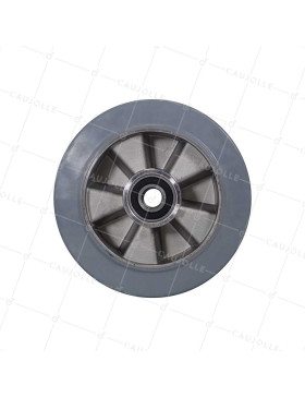 Rueda NO TACHANTE A ABSORCIÓN DE CHOQUE DIÁMETRO 200 MM CARGA 450KG EJE 20 MM BOLAS - S2014 200 CAOU GRIS B20