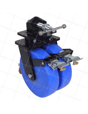Rotante DE CONTENEDOR DE NYLON AZUL DOBLE 305 MM CARGA 7000KG • Caujolle