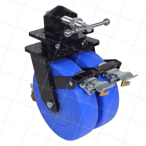 Rotante DE CONTENEDOR DE NYLON AZUL DOBLE 305 MM CARGA 7000KG • Caujolle