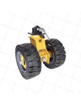Rotante DE CONTENEDOR DE CAUCHO DOBLE Rueda DIÁMETRO 413 MM 2000 KG • Caujolle