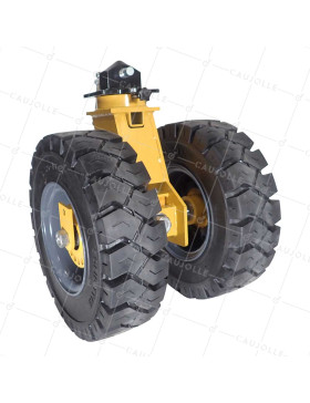 Rotante DE CONTENEDOR DE CAUCHO DOBLE RUEDA DIÁMETRO 541 MM CARGA 2500 KG • Caujolle