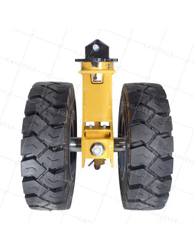 Rotante DE CONTENEDOR DE CAUCHO DOBLE RUEDA DIÁMETRO 541 MM CARGA 2500 KG