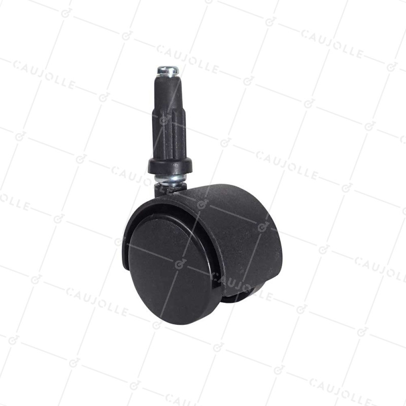 RUEDA DE SILLA QUE SE FIJA CON UN DIÁMETRO DE 40 MM CON VARILLA LISA DE 7 MM DE CARGA 35 KG - S49TL 40/7