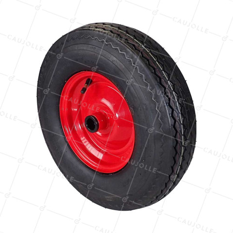 RUEDA DE MÁQUINA AGRÍCOLA REFORZADA, 6 PLIEGUES, DIÁMETRO DE 400 MM, CARGA DE 330 KG, EJE DE 25 MM RODILLOS - S2600R25 6PR • Caujolle