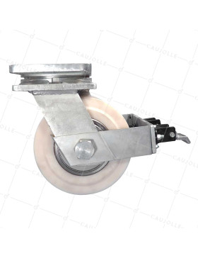 Rotante PIVOTANTE A FRENO EN NYLON DIÁMETRO 250 MM CARGA 7500 KG - STEC NYLON DOBLE 250 PAF