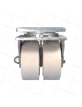 Rotante PIVOTANTE A FRENO EN NYLON DIÁMETRO 250 MM CARGA 7500 KG - STEC NYLON DOBLE 250 PAF