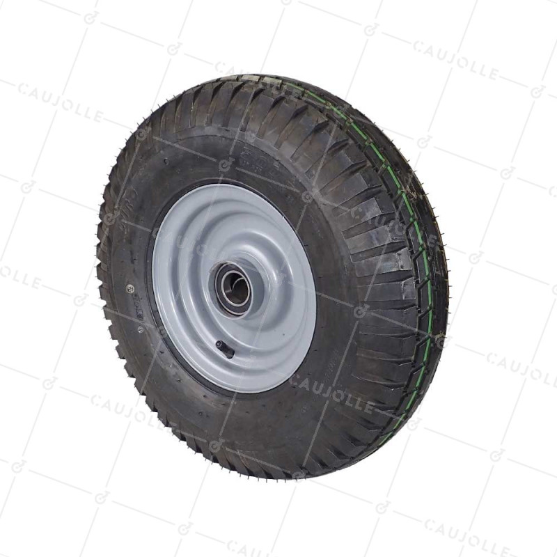 RUEDA DE MOBIL HOME CON LLANTA DE CHAPA, DIÁMETRO 450 MM, DIÁMETRO DE 1700 KG Y EJE DE 35 MM DE RUEDAS